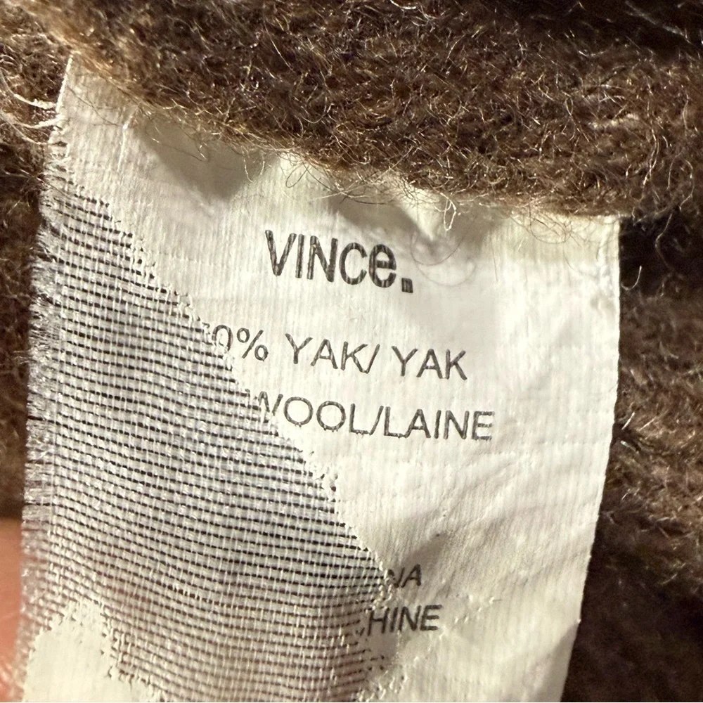 Vince Wool Yak Blend Open Front Shawl Collar Cardigan Sweater Women’s Size Small